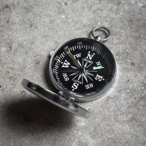 Vintage 60's Japanese YCM Nickel Cased Pocket Compass Folding Cover Hiking Bushcraft Camping Gear Gift Rugged