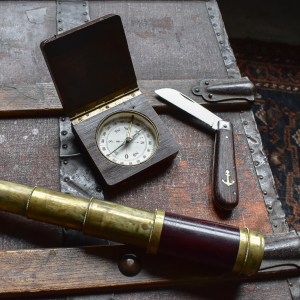 antique-vintage-nautical-sailor-captain-gear-telescope-compass-knife Vintage Antique Nautical Sailors Captain Gear Knife Compass Telescope