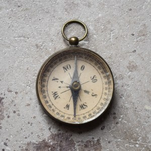 Vintage 40's WWII Era Pocket Field Brass Cased Compass Hiking Bushcraft Camping Gear Gift Pendant Jewelry