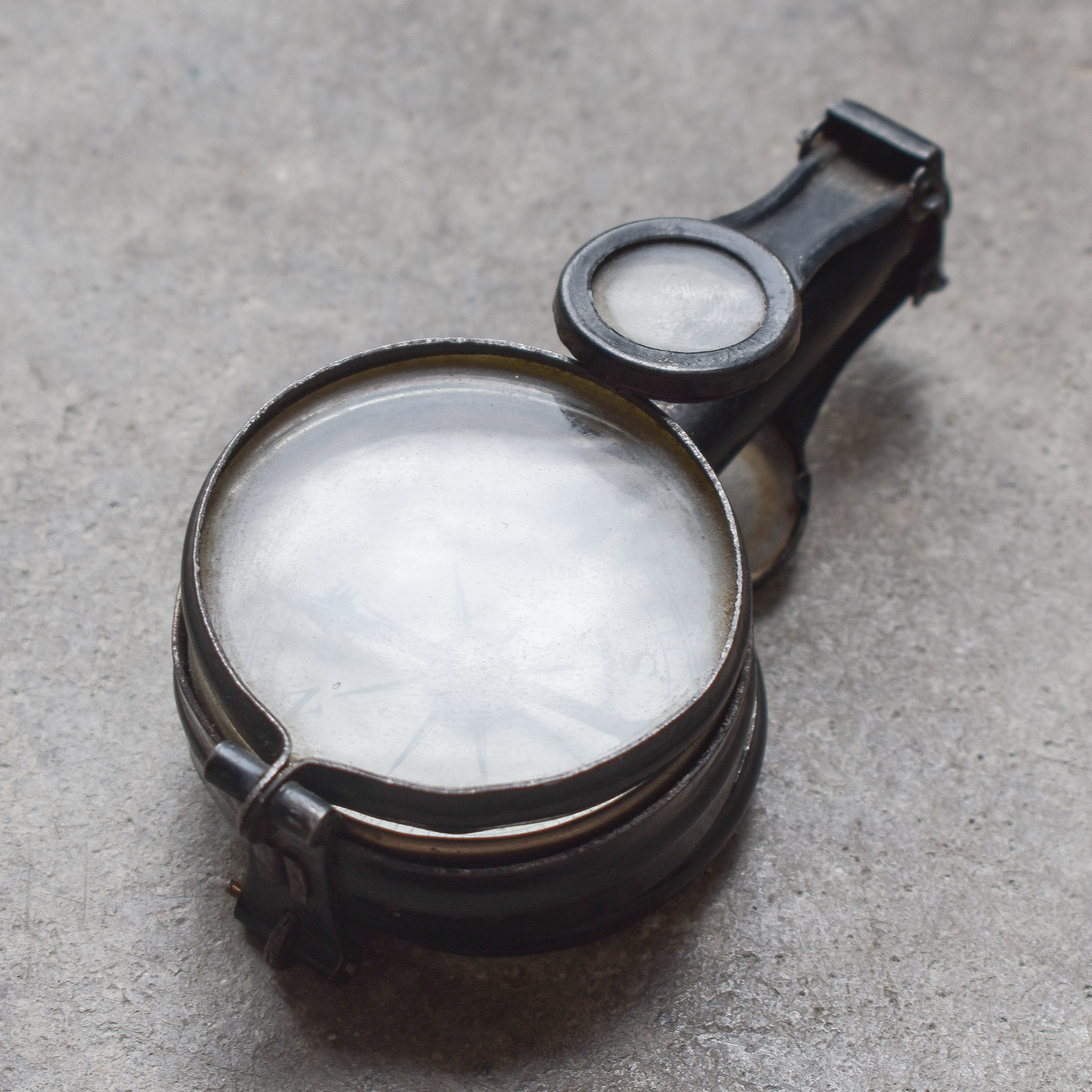 Antique Vintage Early 1900's German Parisienne Multitool Compass Binoculars Mirror Magnifying Glass Tool Hiking Bushcraft Surviving Decor Gift