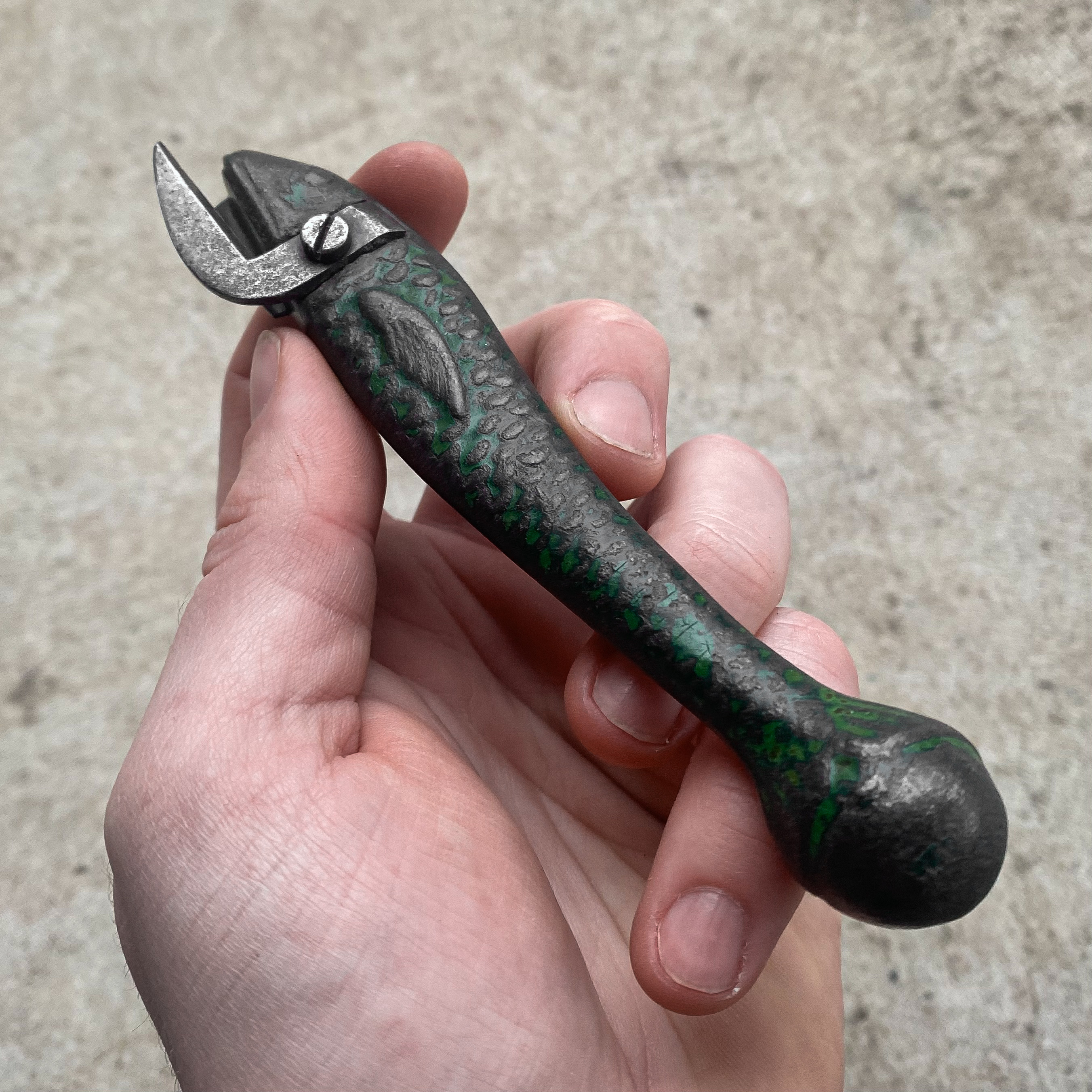 Antique Vintage Early 1900s Fish Sardine Shaped Tin Can Opener Curiosity Collection