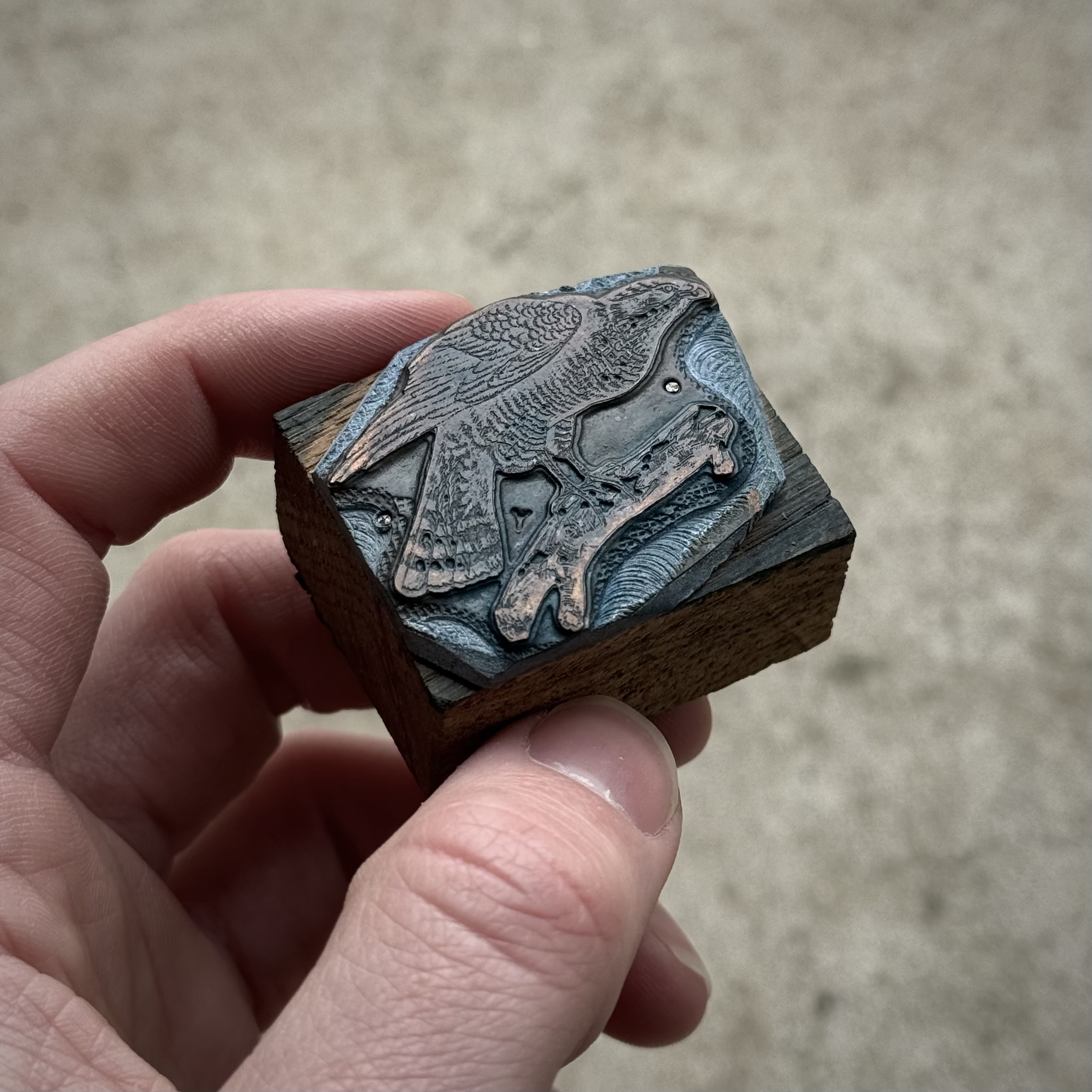 antique-vintage-19th-century-1800s-french-stamp-hawk-copper-lead-wood-curiosity-decor-collection-gift (3)