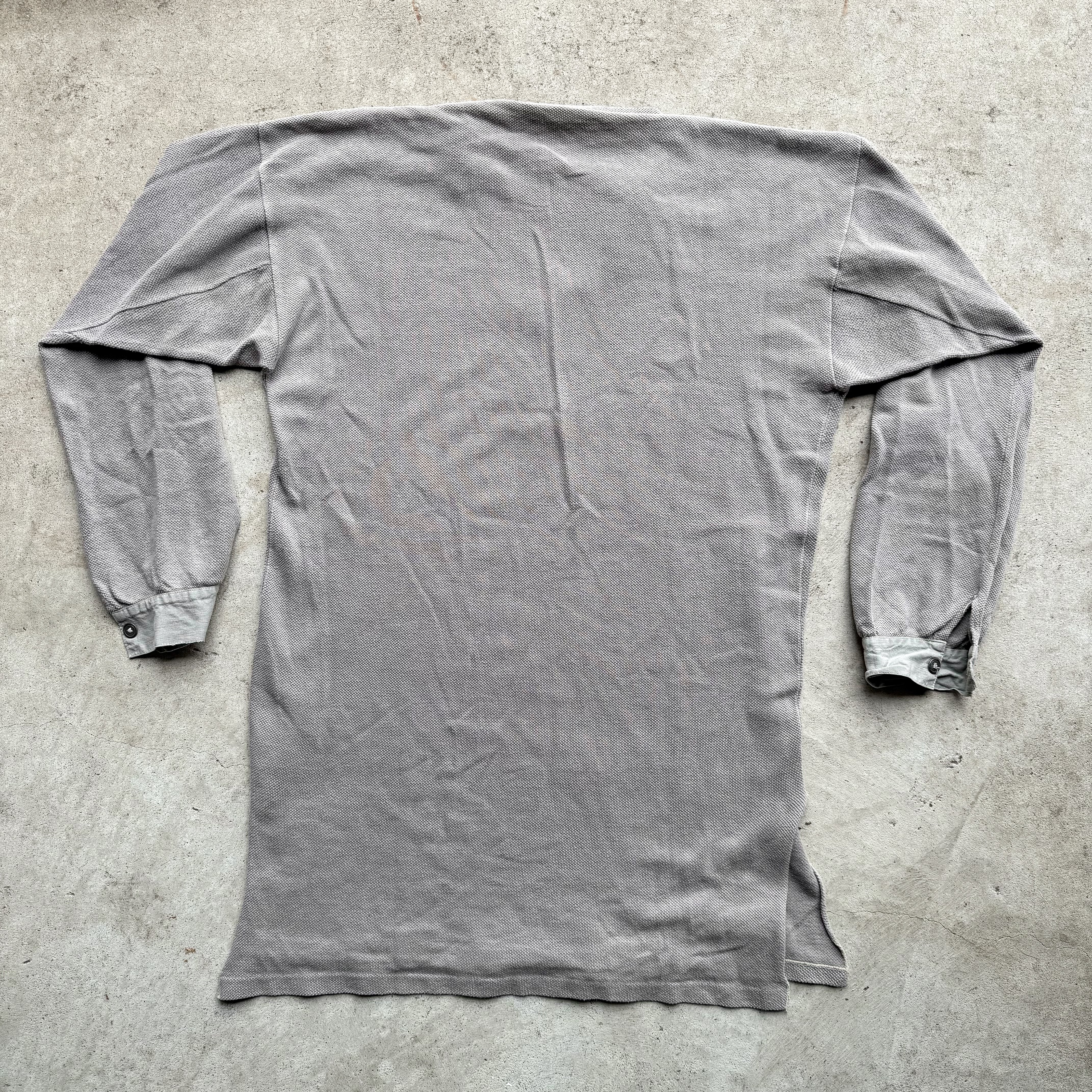 vintage-50s-swiss-army-military-henley-shirt-undershirt-rugged-style-work-wear (1) Vintage 50s 1950s Swedish army M-39 Thermal Henley Shirt Undershirt Cotton Rugged Military Style Men Clothing Garment Grey Gift Large