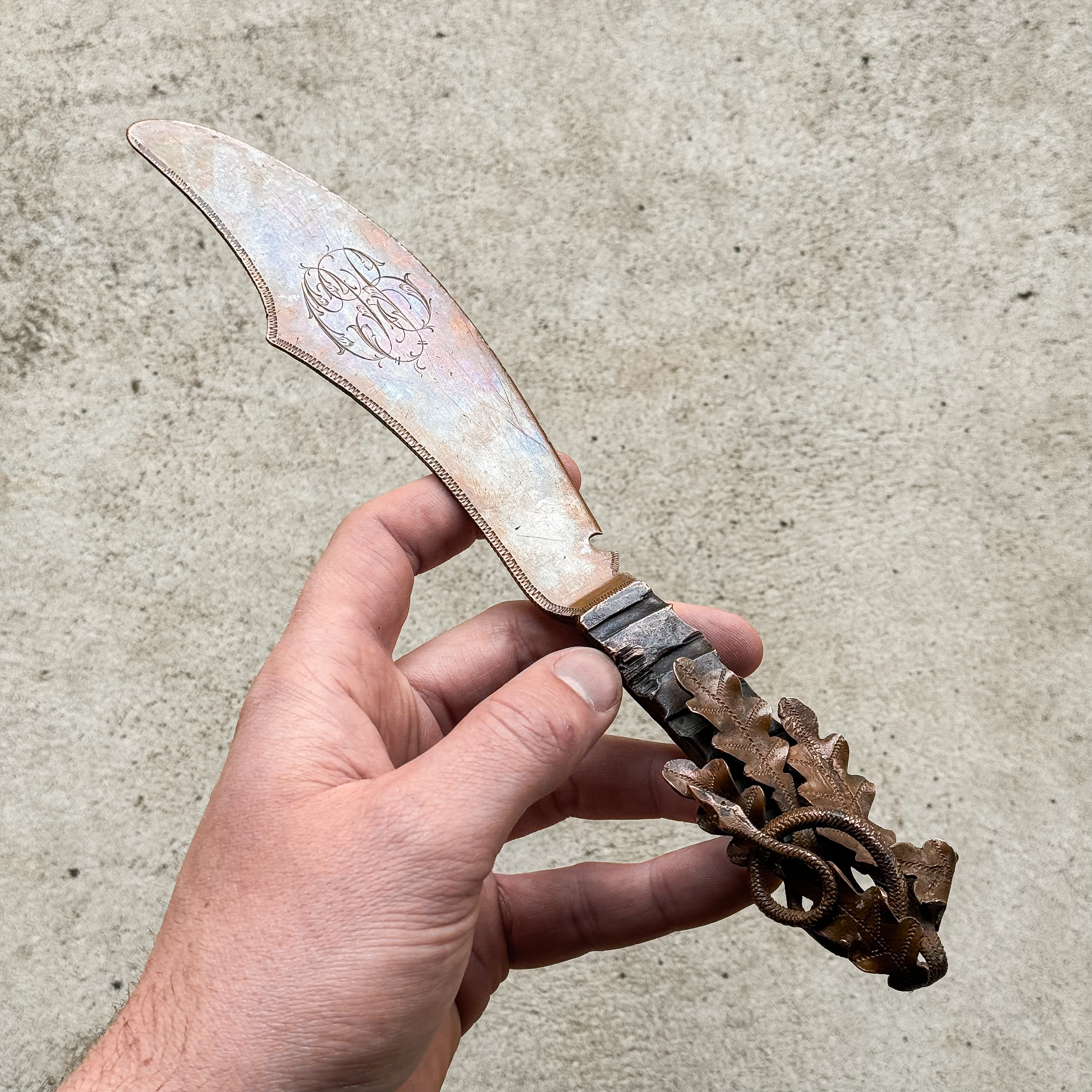 antique-vintage-early-1900s-WWI-trench-art-letter-opener-coupe-papier-granate-bomb-shrapnel-curiosity-collection-decor-militaria-french (7)